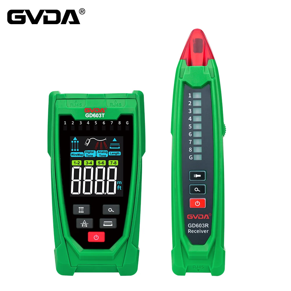 GVDA Network Cable Tracker Multifunction Wire Tracker LAN Telephone Wire Diagnose Tone Tracer Cable Detector Line Finder
