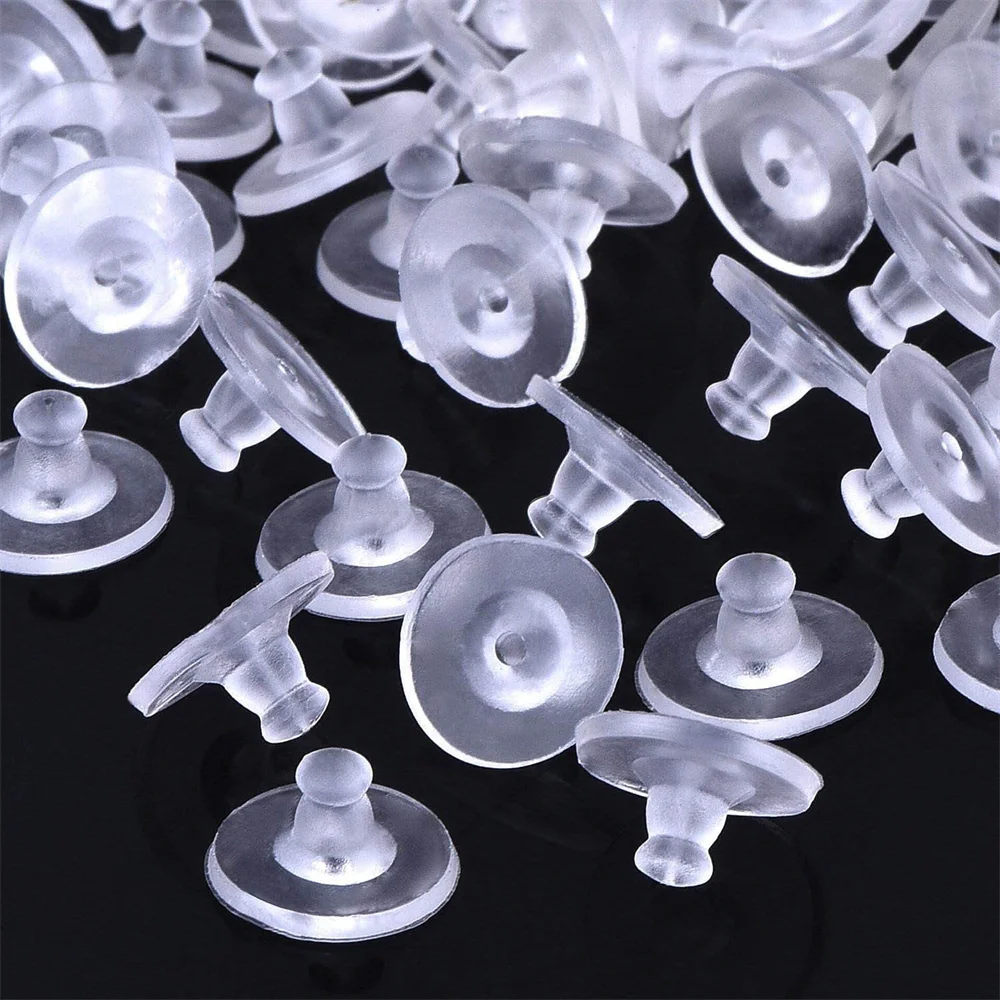 100/200/500 stücke Silikon Gummi Ohrring Unterstützung Ersatz Für DIY Stud Haken Ohrringe Schmuck Materialien Erkenntnisse Machen Liefert – Detail 4