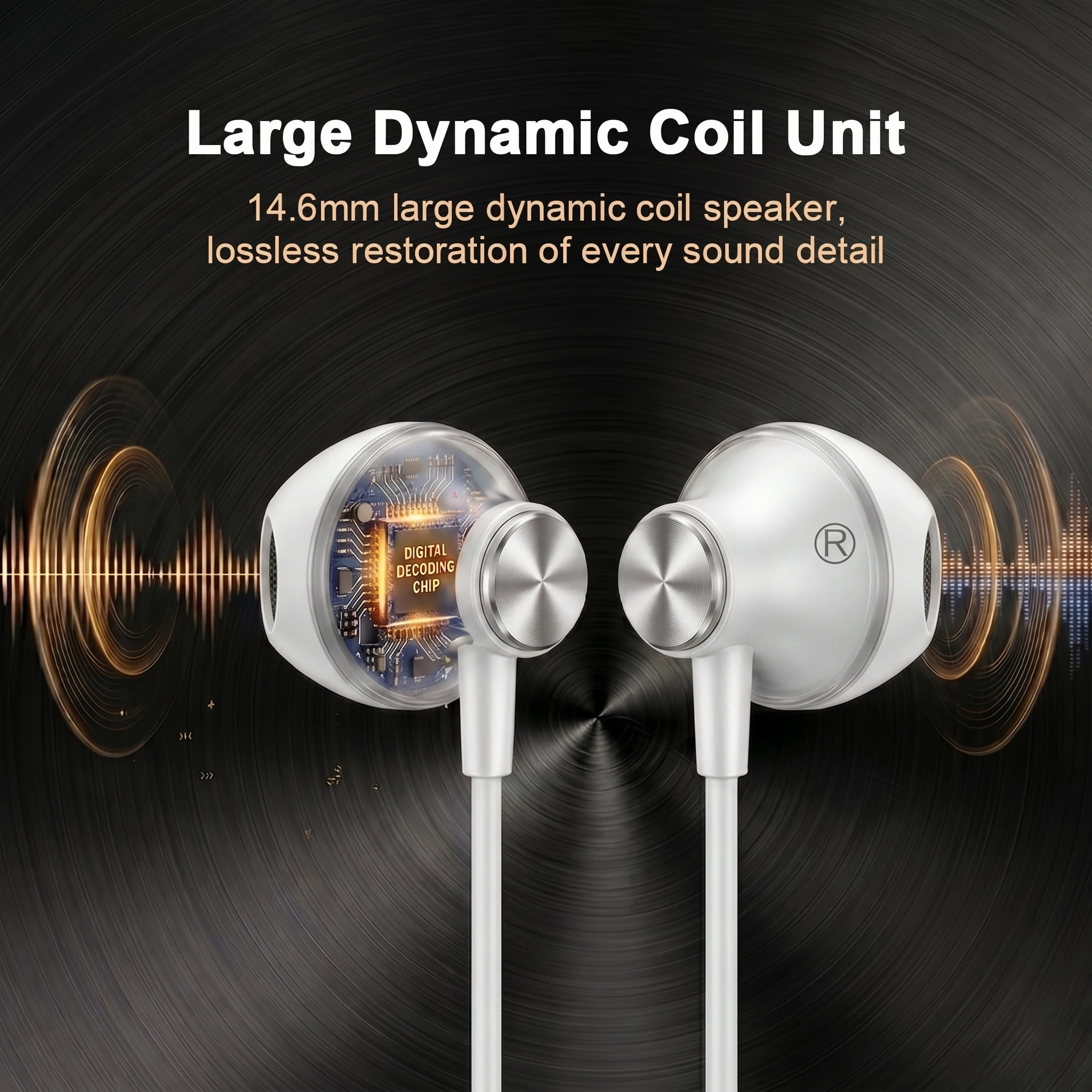 High-Fidelity In-Ear Wired Headphones with USB Type-C Connection