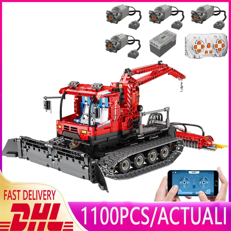 

Hot 22019 RC High-Tech Truck Toys The Snowplow Car Buidling Blocks Bricks APP Model Toys Kids Education Birthday Display Gift