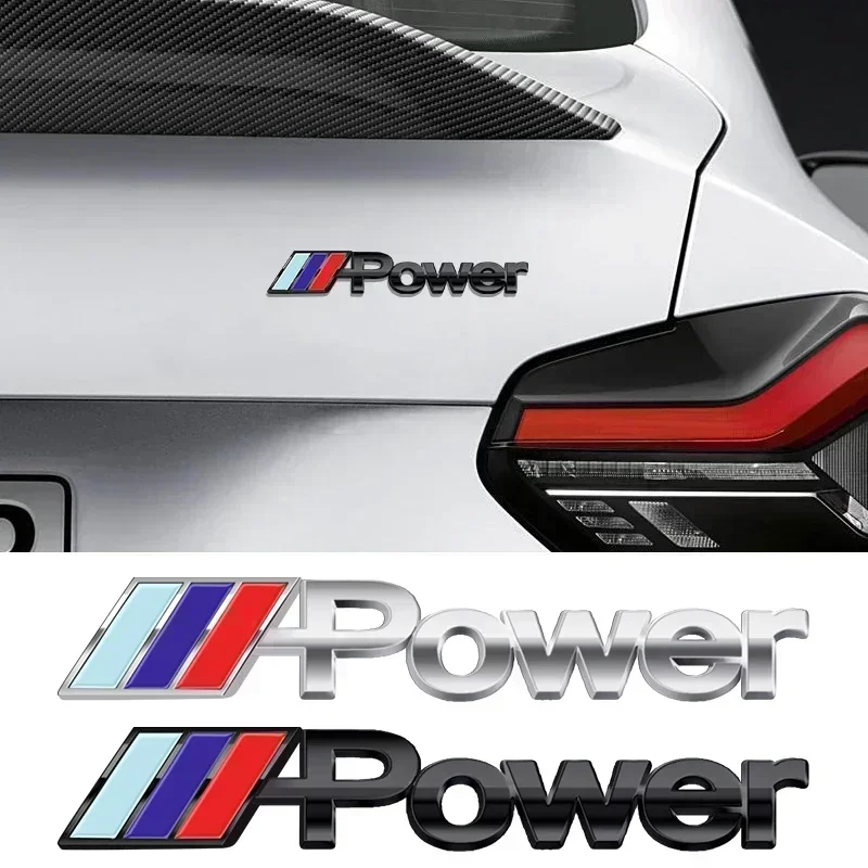 2개 자동차 측면 펜더 엠블럼 스티커 액세서리 BMW M 파워 1 3 5 7 시리즈..