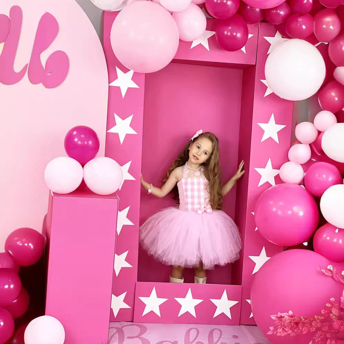 Toddler Little Girls Pink Plaid Tulle Cosplay Costume Girls Birthday Party Dress Little Fancy Halloween Dress Up cosplay costume