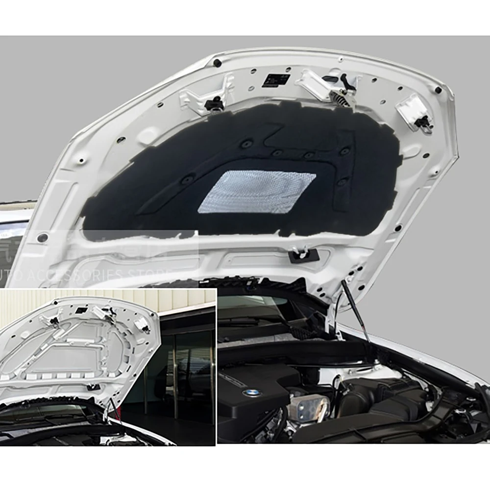Front Hood Engine Sound Heat Insulation Pad Soundproof Cotton Cover for BMW X1 E84 2010-2015-sound proof mat sound insulation mat soundproofing cotton sound deadener mat heat insulation mat sound insulation cotton