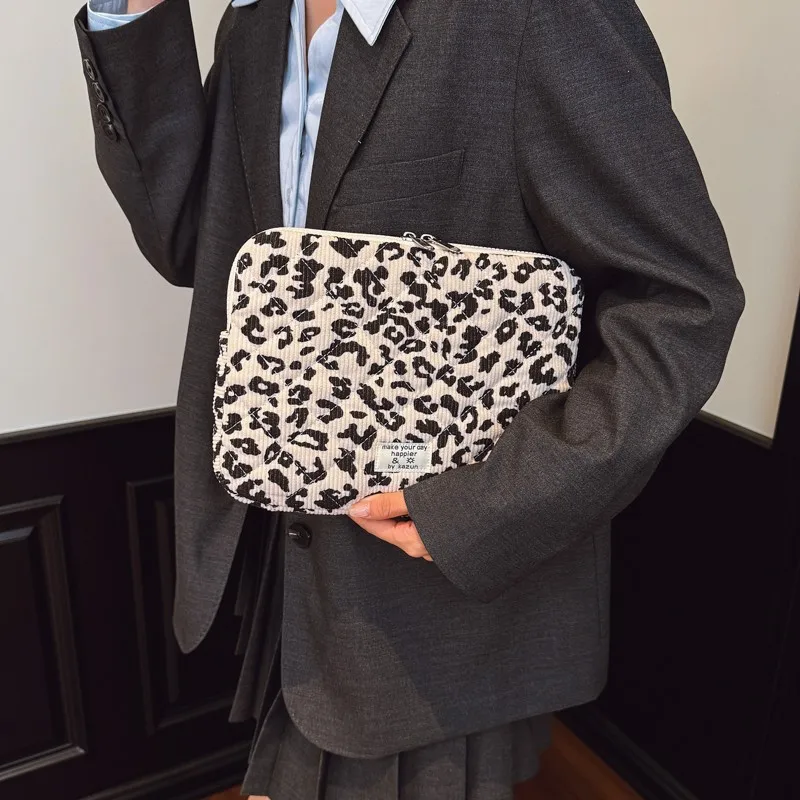 Leopard Print Portable Laptop Sleeve & Carrying Bag