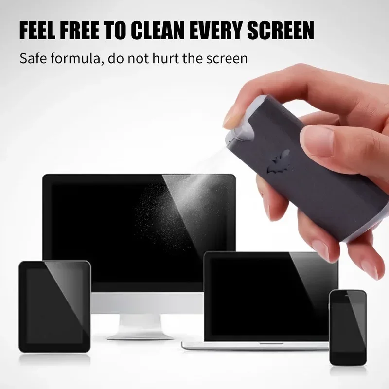 2 In 1 Phone Screen Cleaner Spray Computer Mobile Phone Screen Dust Remover Tool Microfiber Cloth iPhone iPad Apple Polish cleaning kit screen cleaner set screen cleaning set