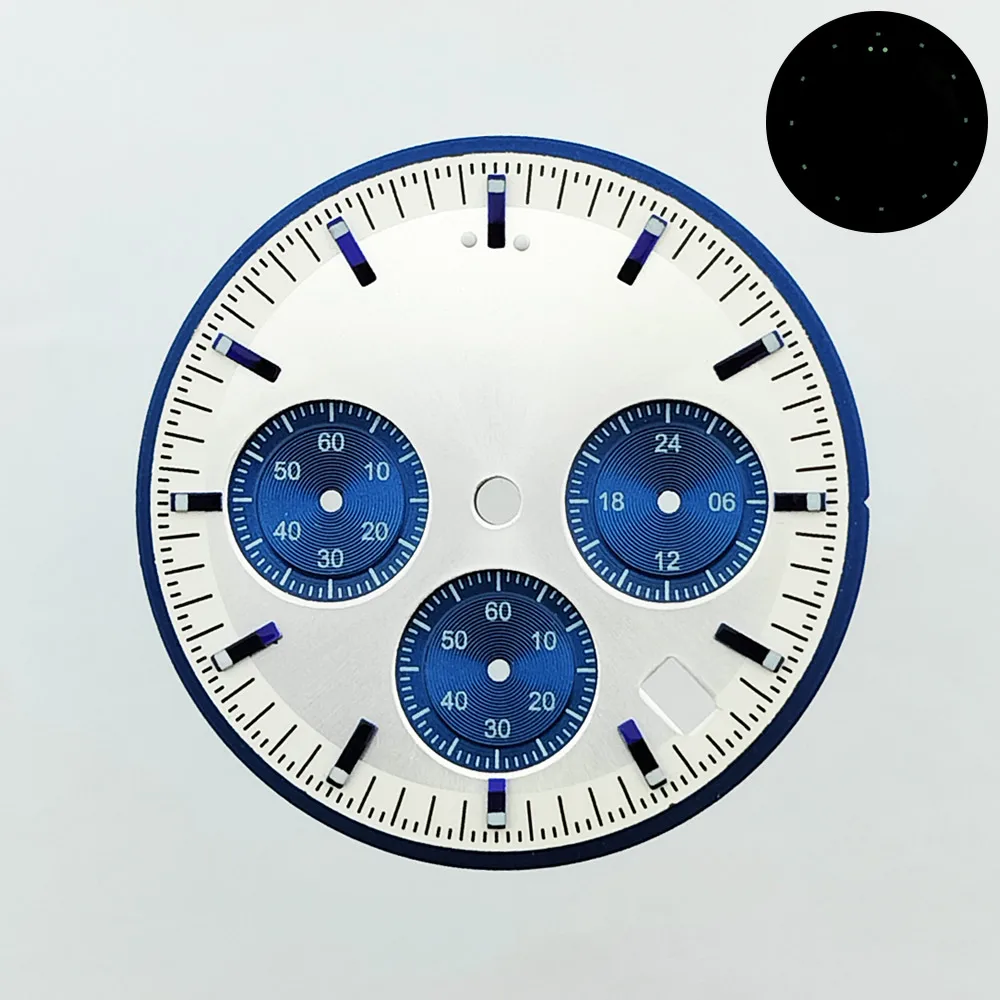 Luminous Multi-Color Watch Dial Replacement - C3 Green Highlights