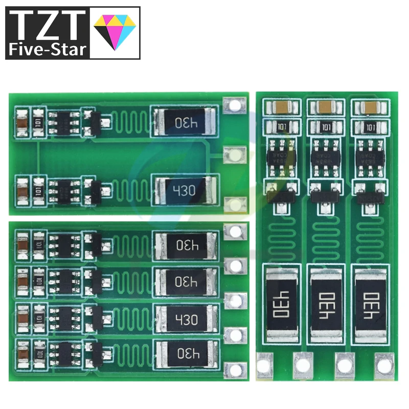 TZT 1/3 Stück 2S 3S 4S Balancer 8.4V 12.6V 16.8V 18650 Polymer Li-Ion Lithium-Akku Balancer BMS 100mA Ausgleichsstrom