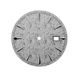 Elegant 35mm DIY Mechanical Single Calendar Watch Face with 3D Nail Details (WHITE)