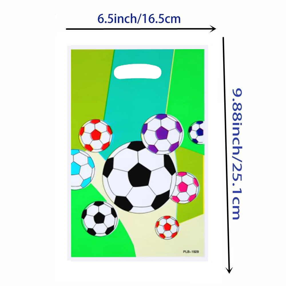 Soccer Gift Bags Plastic Cookie Treat Candy Bags Guest Gifts Birthday Football Theme Party Favors Bag Twist Ties
