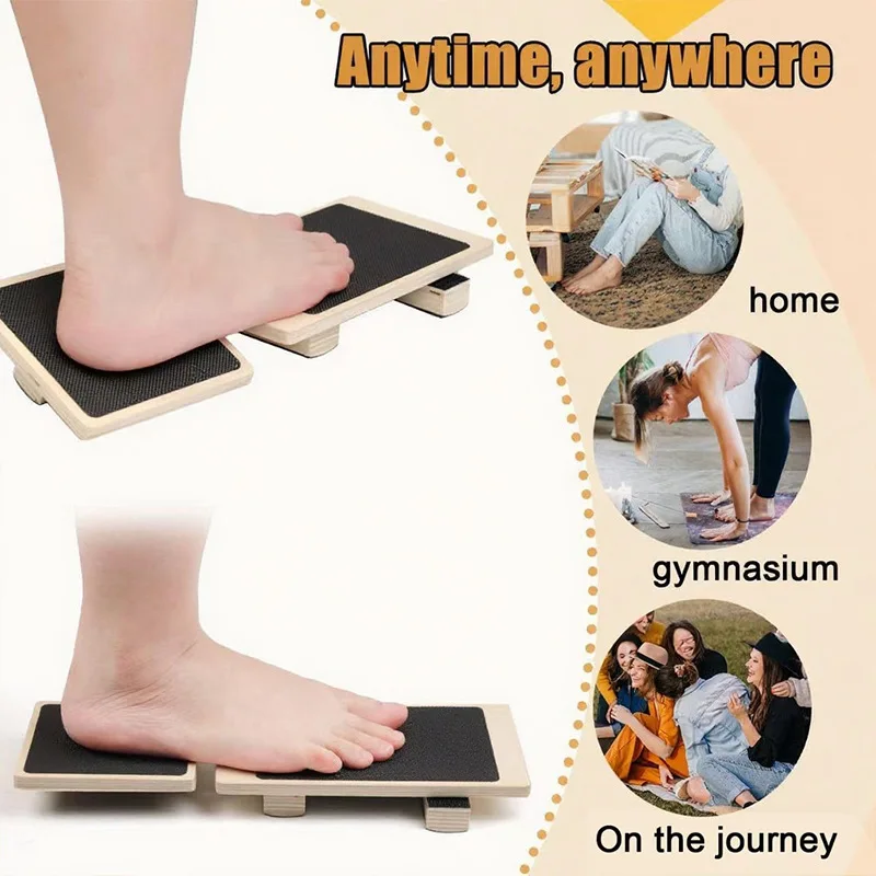 Wooden Balance Bars Ankle Foot Strengthener Single Leg Balance Board for Sprained Ankle  Stability Exercises Posture Correction