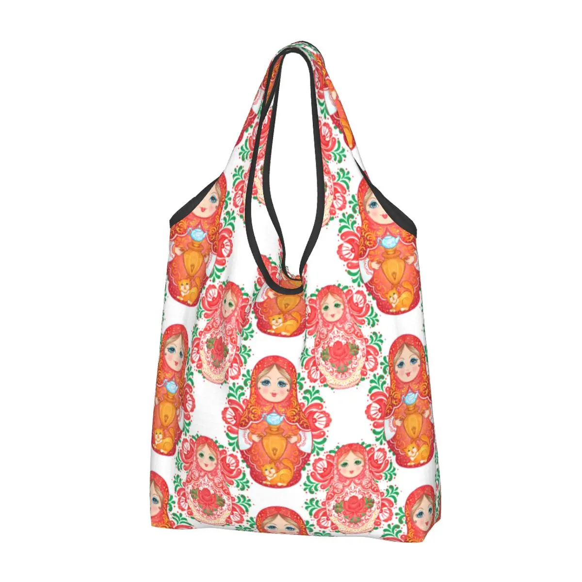 

Сумка-тоут Babushka женская для покупок, саквояж на плечо для российских кукол, сумочка большой вместимости