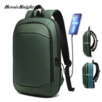 Heroic Knight Business Backpack Men Fashion Work 17" Slim Laptop Bag Waterproof YKK Zipper Luxury Women School Backpack with USB 1