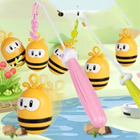 Children's 2-in-1 Inverted Bee Fishing Toy Male and Female Early Education Puzzle Fishing Game Set 1