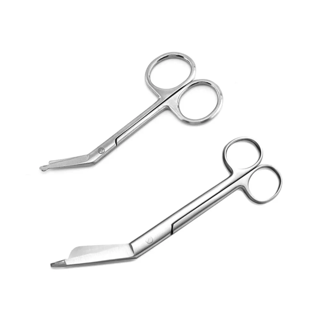 Aço Inoxidável Tesoura Cirúrgica, Gaze Bandage Scissors, Gesso Doméstico, Enfermeira Dressing, 11 cm, 14cm