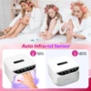 Rechargeable 168W UV LED Nail Lamp For Nail 36LEDS Wireless Gel Polish Curing Lamp With Large Screen Professional Nail Equipment 6