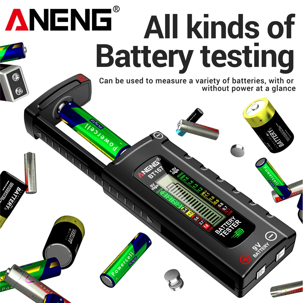 Battery Capacity Check Detector Precise Measurements Tester Multifunctional Quickly Measure Battery Level for AA AAA 9V Cell
