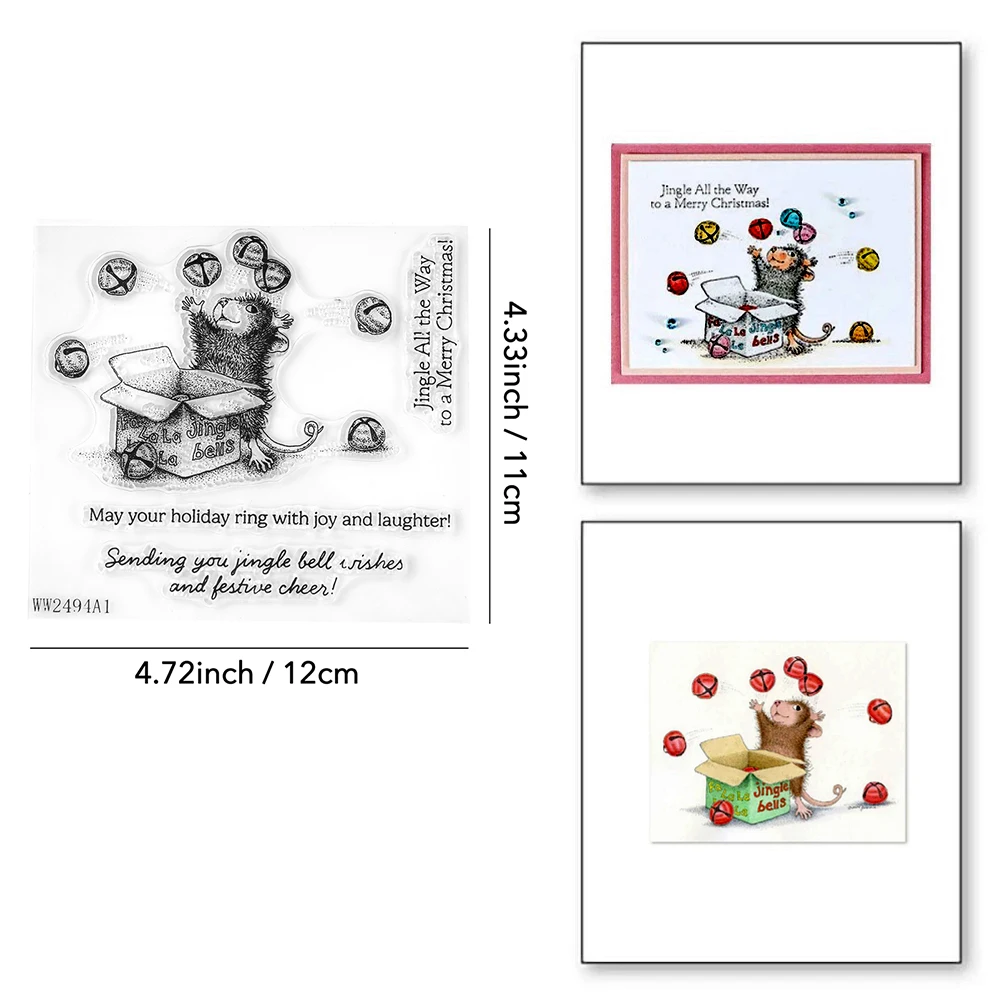 House Mouse Tree-mendous Christmas Winter Collection Clear Stamp Halloween Trick or Treat! Stempel für DIY Scrapbook Card Craft – Detail 7
