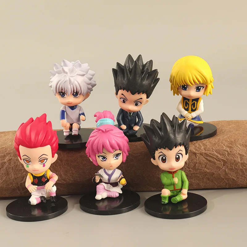 6 шт./лот Hunter X фигурка 8 см Курапика Гон Фрикс Killua Zoldyck Статуэтки ПВХ куклы игрушка