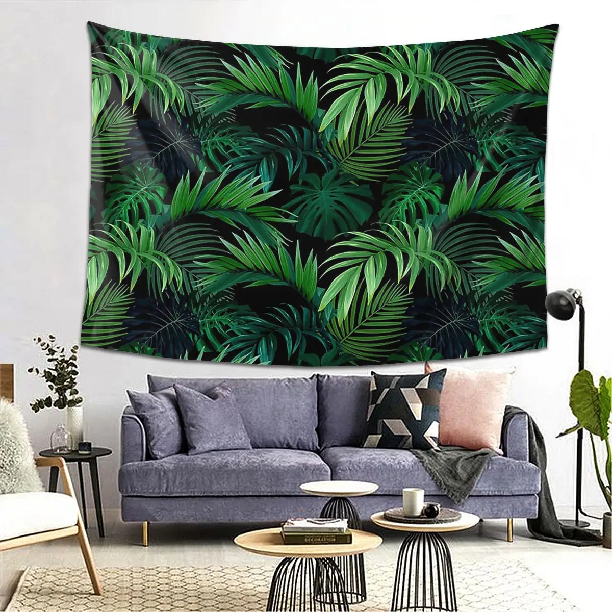 

Jungle Leaves Tapestry Decoration Art Aesthetic Tapestries for Living Room Bedroom Decor Home Funny Wall Cloth Wall Hanging