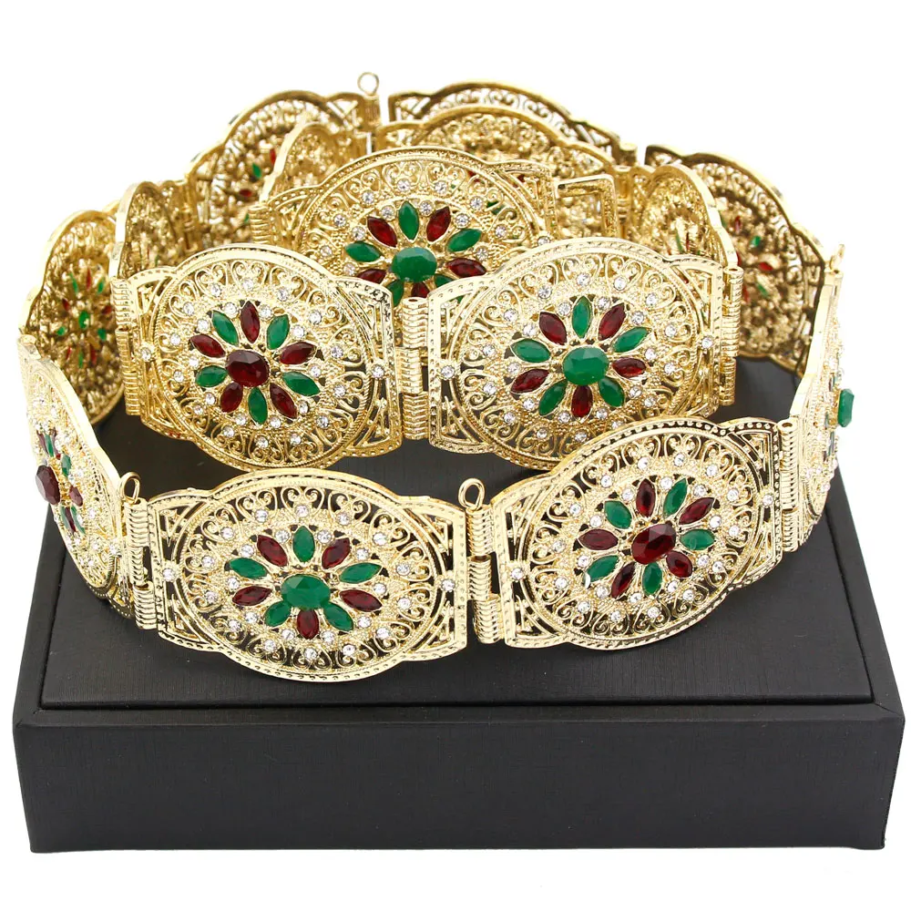 Cinturón de caftán marroquí dorado y plateado para mujer, cadena para la cintura, joyería el cuerpo, Joyería Árabe para | Miravia