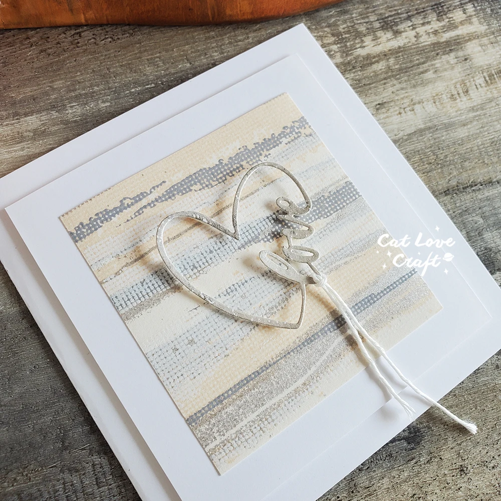 Catlove 사랑 텍스트 단어 금속 절단 다이 스크랩북 금형 스텐실 다이 컷 카드 만들기 DIY 공예 엠보싱 2023 년 새로운 다이
