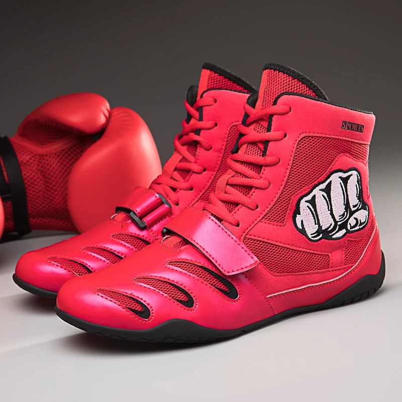 Zapatos de boxeo de lujo para hombre y mujer, zapatillas de boxeo de talla 36 46, ligeras, de lucha libre, de | - AliExpress
