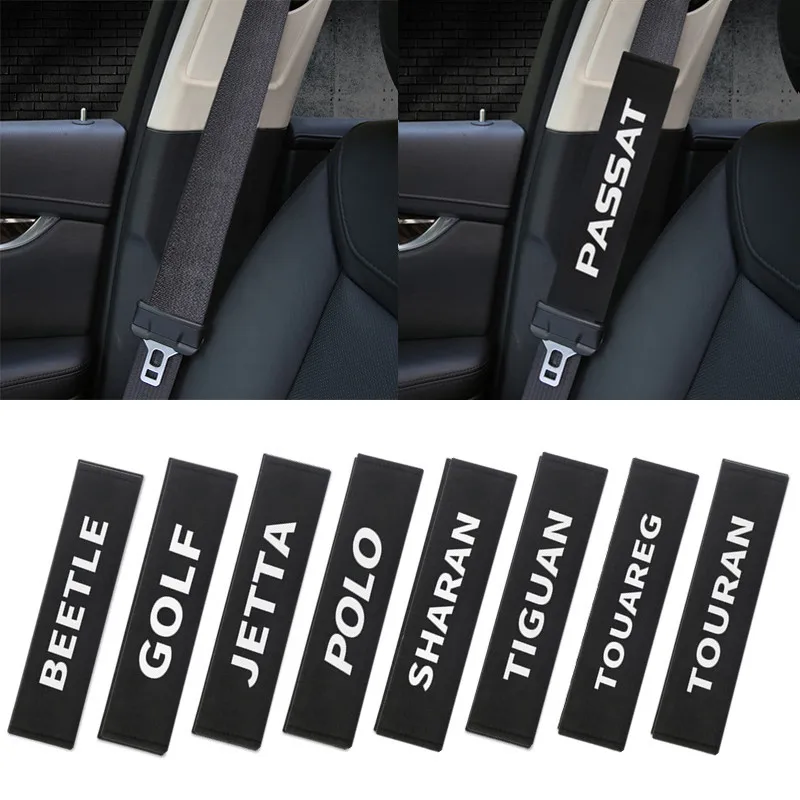 Car Seat Belt Pads Seat Shoulder Strap Pad Cushion Cover 2pcs For Volkswagen VW golf 7 MK2 MK3 MK6 MK7 polo passat Car-Styling car accessories