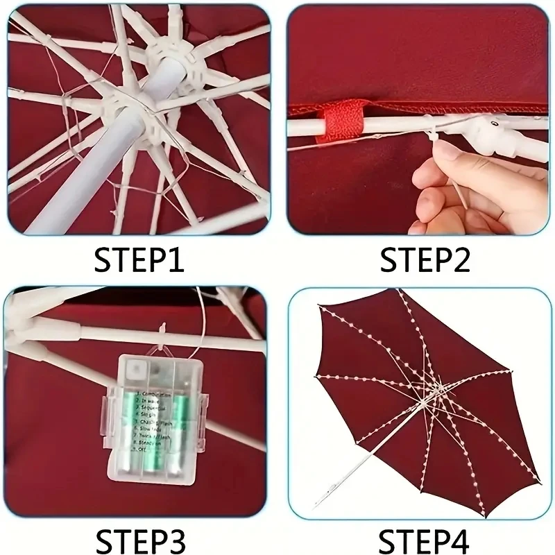 104 LED Umbrella Lights with Remote 4