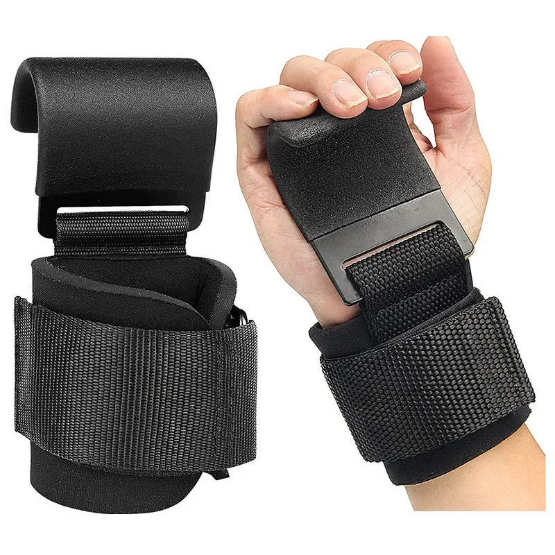 Weightlifting Gloves 1Pair Power Lifting Hook Wrist Strap Hand Grip Support Hard Pull-up Lifting Fitness Gloves For Gym Men And Women