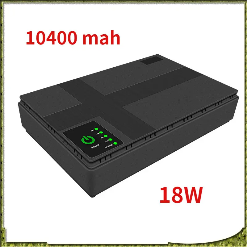 

DC1018ups 10400MAH Mini UPS Portable UPS 5V 9V 12V 18W Uninterruptible Power Supply for WiFi Router Backup Power Adapter Black