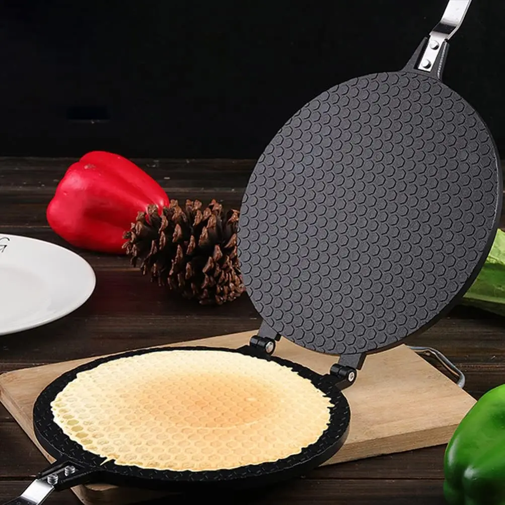 Egg Roll Machine Pancake Pan Crispy Fried Egg Pan Egg Cone Household Non-stick Egg Roll Press Biscuit Baking Tray Baking Mold 2