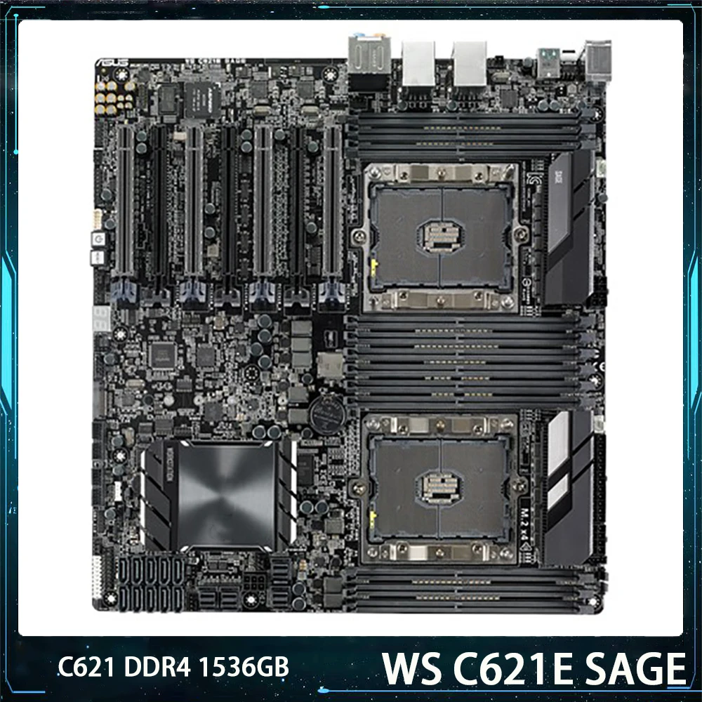 

Workstation Motherboard For Asus WS C621E SAGE C621 12 x DIMM DDR4 1536GB