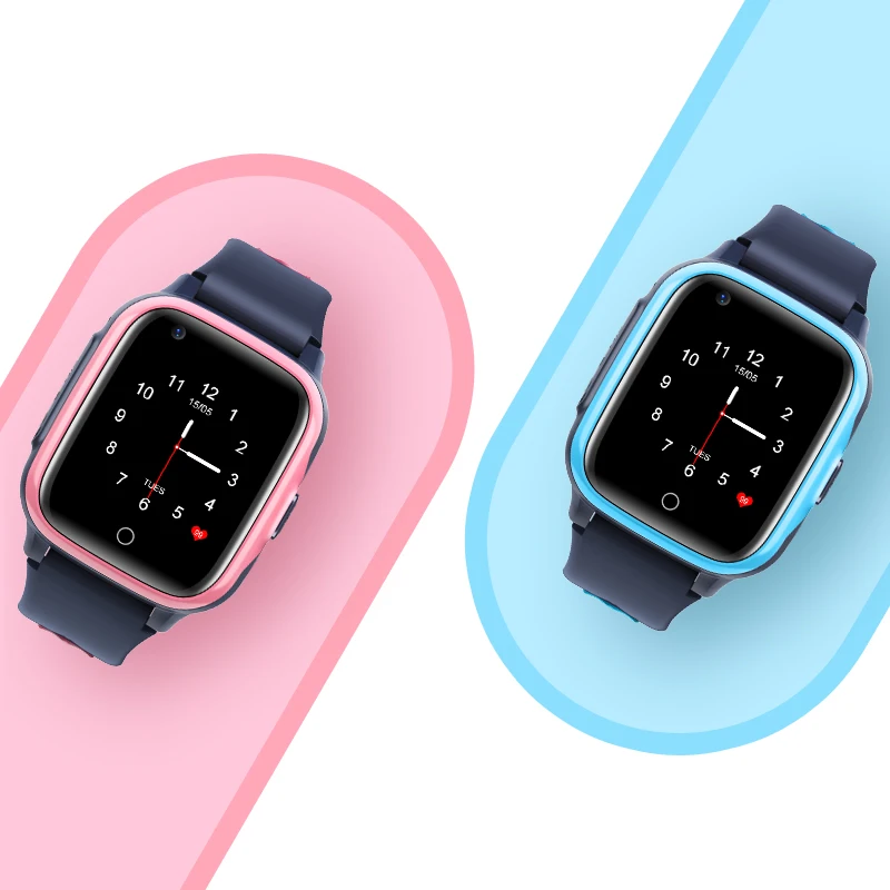 어린이 스마트 워치 전화 시계 비디오 채팅 카메라 SOS GPS LBS 4G Sim 카드 Smartwatch