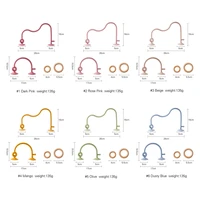 Kids Wood Ring Soft BPA Free Silicone Teether Toy Infant Teething Chewing Toy Baby Accessories Newborn Photography Baby Toys 6