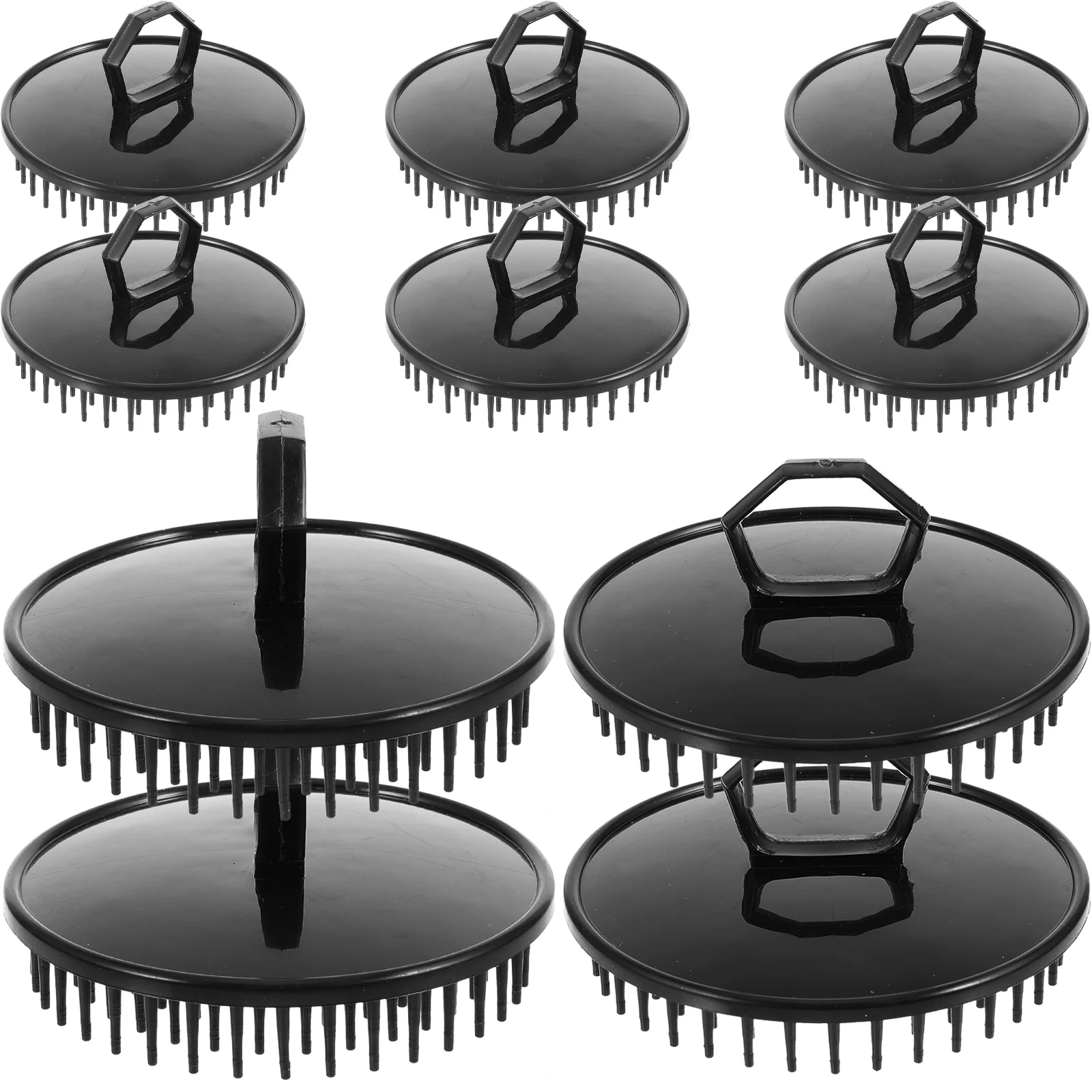 

10Pcs Shower Brush Manual Scalp Scrubber Comb Scalp Massage Bathroom Supply