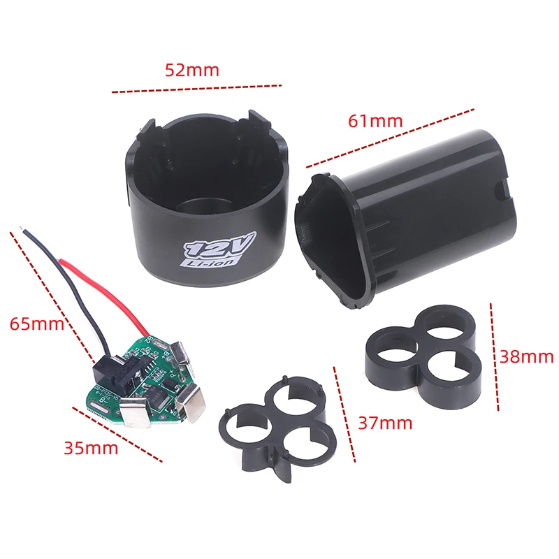3S 12V DC BMS 18650 리튬 박스 회로 팩 쉘 케이스 브래킷 핸드 드릴 전원 리튬 이온 배터리 보호 보드 전동 공구