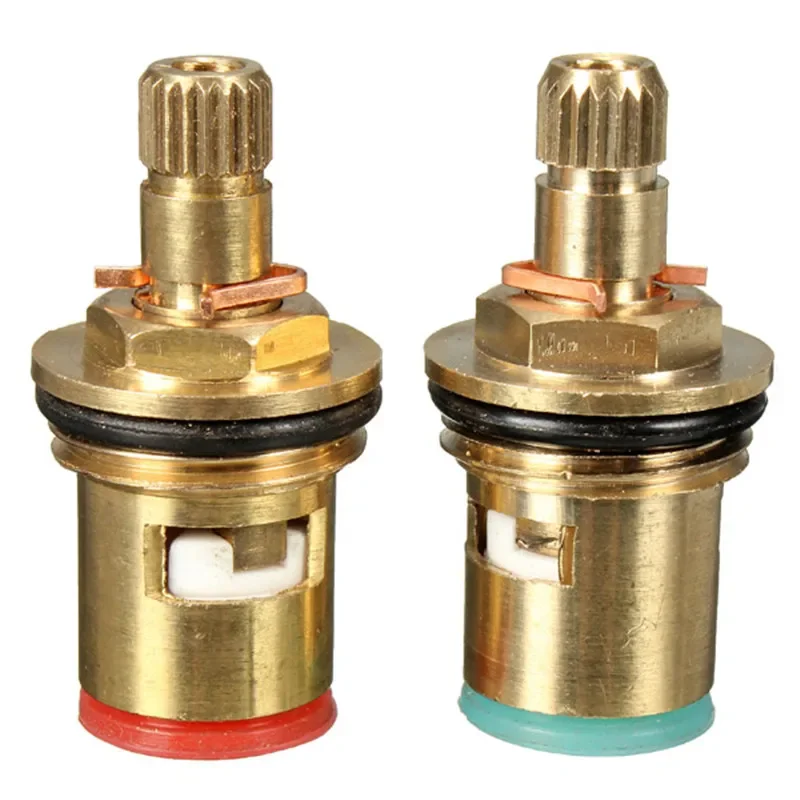 2Pcs Faucet Cartridge Standard 1/2 Thread Ceramic Water Mixer Tap Inner Faucet Disc Valve Replacement Hot and Cold Water faucet valve,faucet cartridge,mixer tap replacement