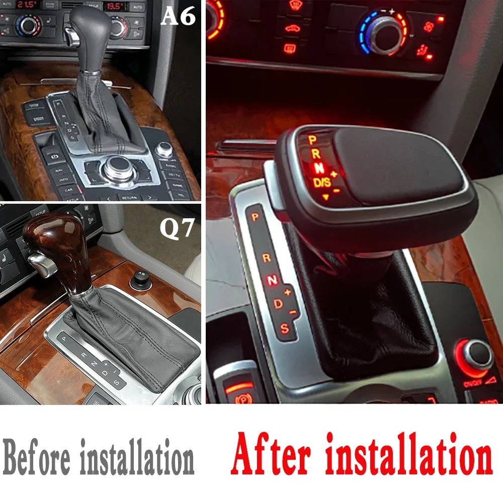 Gear Shift Knob Stick For Audi A6 C6 C7 A4 B8 S6 A7 A5 8t Q5 8r Q7 4L A3 8P S5 S
