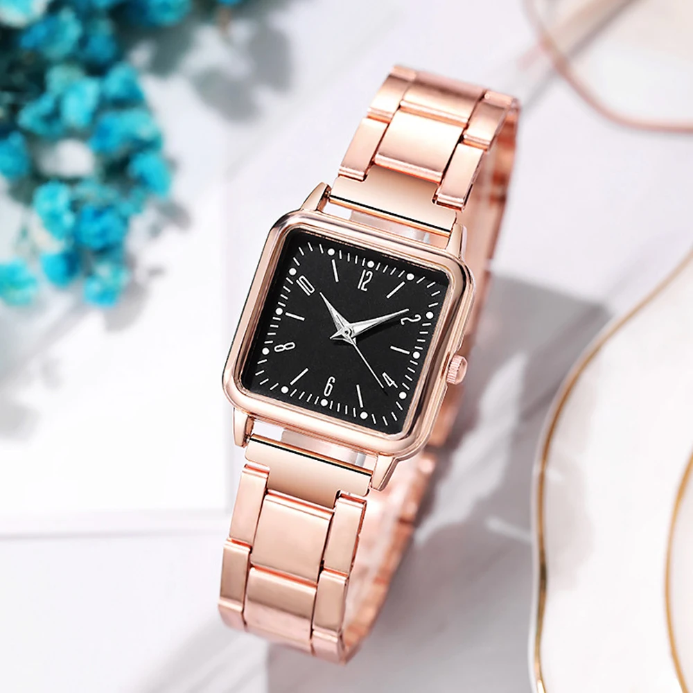 Watchs Ladies Noctilucent Digital Watch  Women Square Female Clock Top Brand Luxury Golden Quartz  WristWatc 2