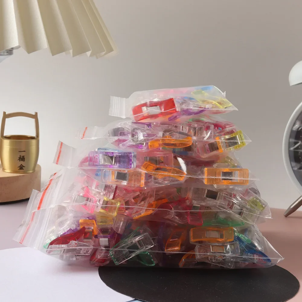 Sewing Clips Plastic Strong Clips Colors Sewing Suspender Clip Multifunction Clothes Pins Hook Hanger DIY Craft Securing Quilting Binders Tool