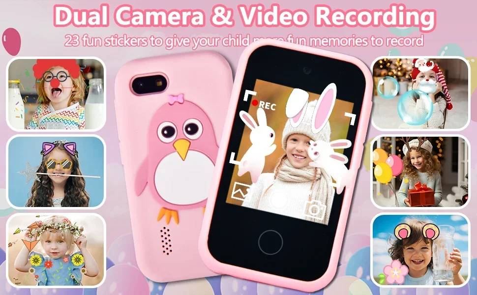 Children Phone Educational Toys MP3 Music Player Games Musical Toy Baby Mobile Selfie Camera Toys for Kids Birthday Gifts