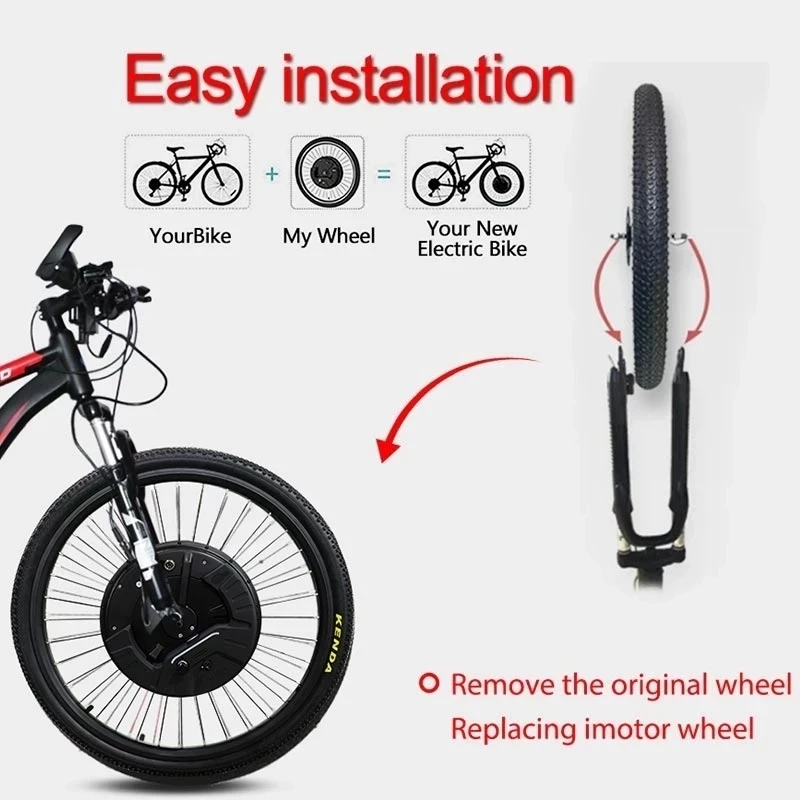 電動自転車変換キット,ワイヤレス,オールインワンエンジン,350W