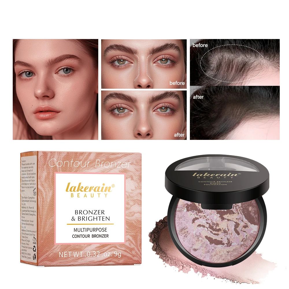 Makeup Cosmetics Demi Matte Natural Finish Baked Brighten Color Correcting Powder Foundation Oil Control