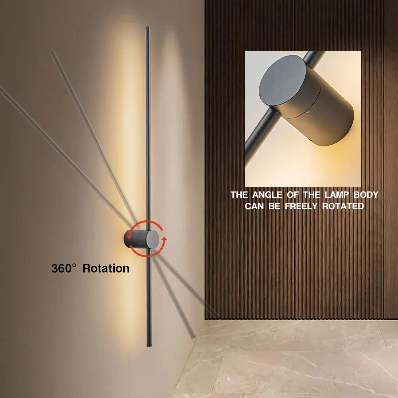 터치 스위치 조도 조절 LED 벽 램프, 복도 침실 장식, 360 ° 회전 LED 벽 조명, 실내 벽 스콘스 조명