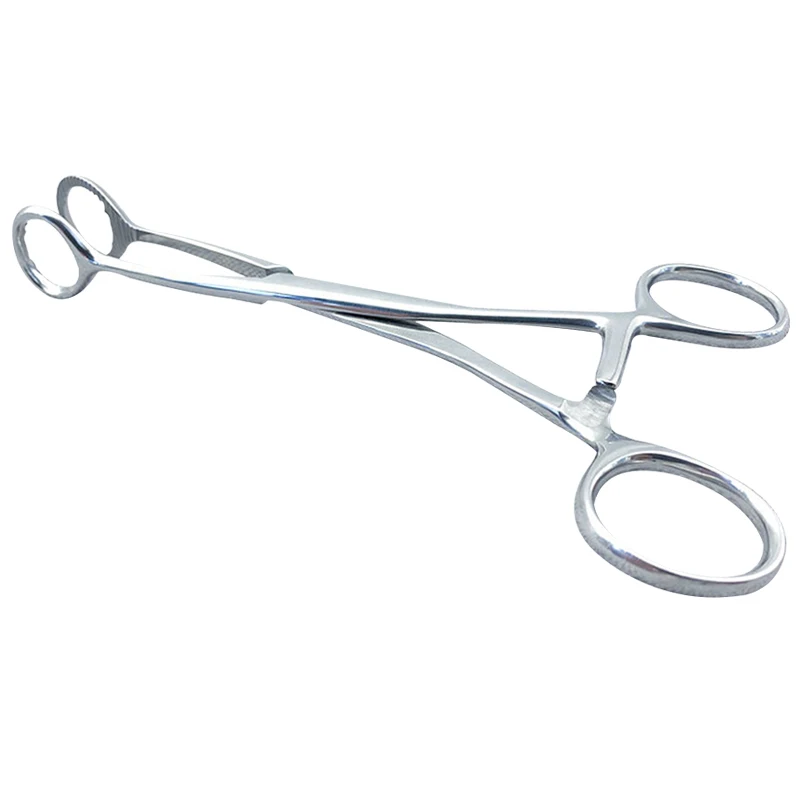 

Tongue Pliers Stainless Steel Tongue Forceps Closing Ring Clamp Dental Oral Instruments 16cm