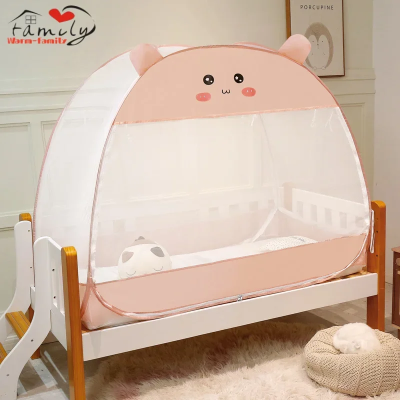 

New Cartoon Portable Baby Crib Mosquito Netting Mongolian Yurts Garden Canopy Door Baby Textile Suitable for Children and Adults