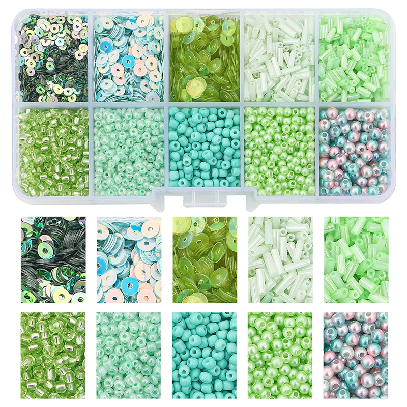Kleine Tschechische Kristall Glas Seed Bead Sequin Box Charme Alphabet Perlen Set Für DIY Stickerei Armband Ohrringe Schmuck Machen
