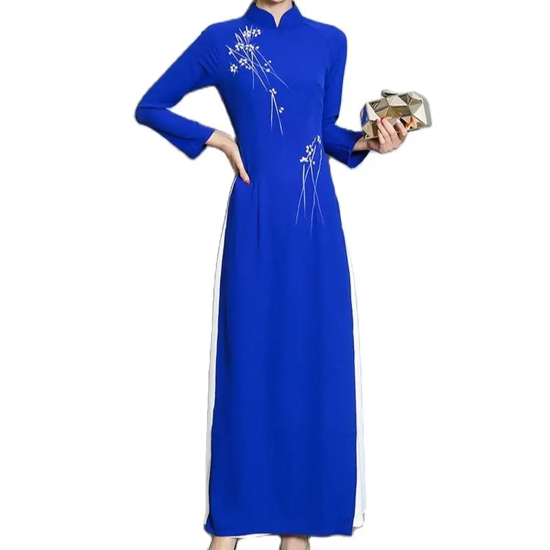 2022 new arrival autumn  style polyester women plus size Ao Dai Asia & Pacific Islands Clothing M-2XL