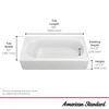 Princeton PRO Above Floor Alcove Bathtub 60 x 30-Inch Drain White Slip-Resistant Surface Easy Installation ADA Compliant 6