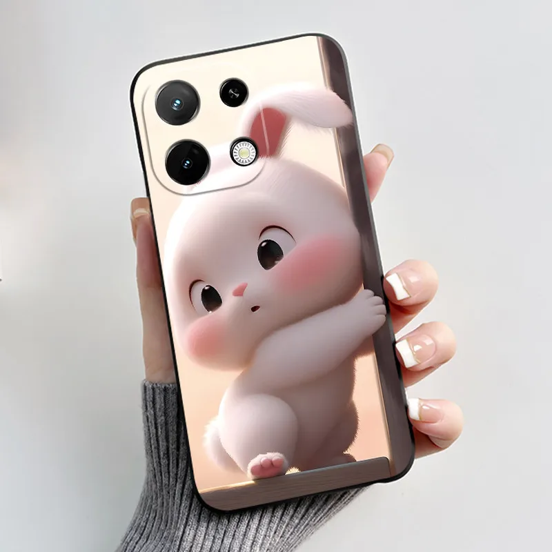 Cute Cartoon Silicone Protective Phone Case - Printed Soft Shell Cover